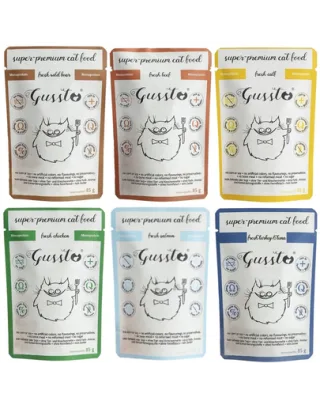 Gussto Cat Mix plicuri hrana umeda pisici 6x85 g