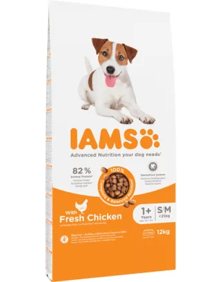 IAMS ProActive Health Adult Small &amp; Medium Breed Chicken 12 kg hrana caine talie mica si medie