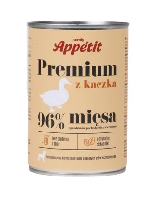 COMFY APPETIT PREMIUM Mancare umeda pentru caini, cu rata 400 g