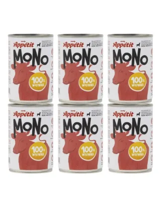 COMFY APPETIT MONO Mancare monoproteica cu vita 6x400 g pentru caini