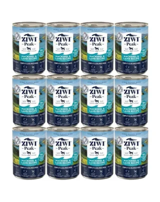 ZIWIPEAK Dog Mackerel&amp;Lamb 12 x 390 g macrou si miel pentru caini