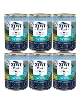 ZIWIPEAK Dog Mackerel&amp;Lamb miel si macrou 6x390 g conserve hrana caini