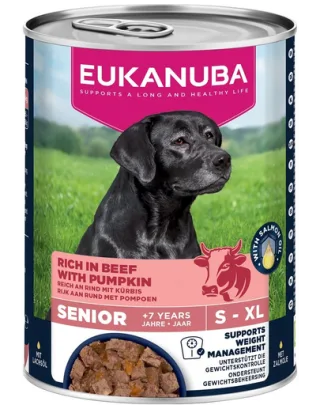 EUKANUBA Life Care Senior Rich in Beef 400 g pate pentru câini seniori bogat în vită și dovleac