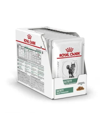 ROYAL CANIN Cat Satiety Feline 12 x 85 g hrana umeda dietetica pentru pisici adulte supraponderale/obeze