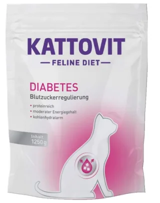 KATTOVIT Feline Diet Diabetes hrana uscata dietetica pentru pisici cu diabet 1,25 kg
