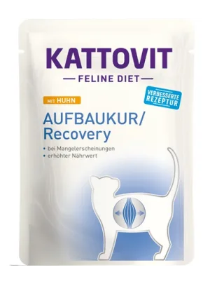 KATTOVIT Feline Diet Recovery Chicken hrana umeda dietetica pentru pisici in convalescenta, cu pui 85 g