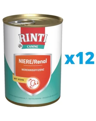 RINTI Canine Niere/Renal Chicken hrana dietetica umeda pentru caini cu insuficienta renala cronica sau acuta 12 x 800 g