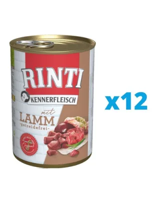 RINTI Kennerfleisch Lamb Hrana umeda caini, cu miel 12 x 800 g