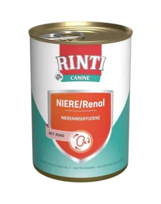 RINTI Canine Kidney-diet/Renal beef 400 g hrana cu vita, pentru caini