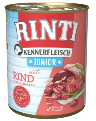 RINTI Kennerfleish Junior Beef 800 g Hrana umeda pentru catei, cu vita