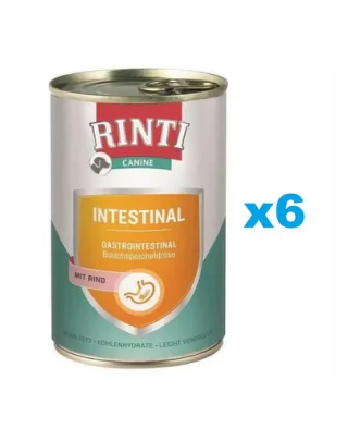 RINTI Canine Intestinal beef 6 x 400 g cu vita, hrana caine