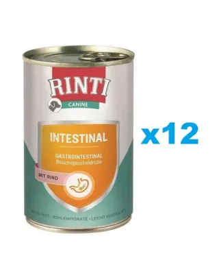 RINTI Canine Intestinal beef 12x400 g cu vita, pentru caini