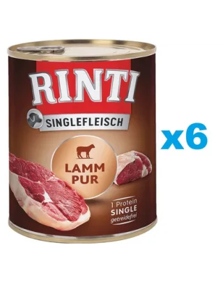 RINTI Singlefleisch Lamb Pure monoproteina miel 6x800 g pentru caini