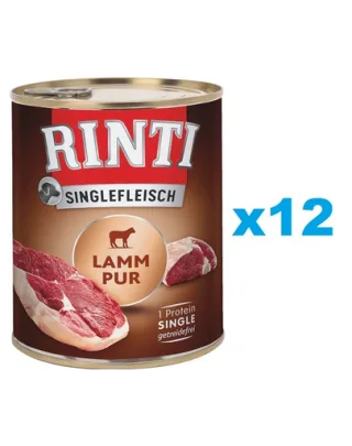 RINTI Singlefleisch Lamb Pure miel 12x800 g aliment caini, monoproteic