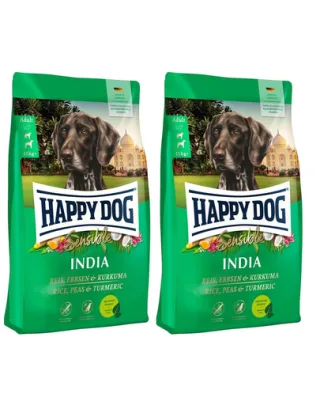 HAPPY DOG Sensible India 20 kg (2x10 kg) hrana vegetariana pentru caini, cu orez