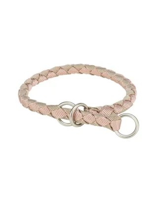 Zgardă semi-strangulantă câini talie mică TRIXIE Cavo S 30–36 cm roz/nisip