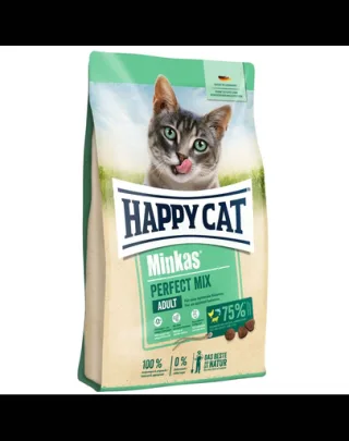 HAPPY CAT Minkas Perfect Mix, carne de pasăre, miel, pește 1,5 kg