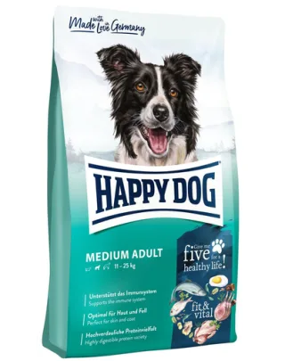 HAPPY DOG Supreme Fit&amp;Vital Medium Adult hrana uscata caini adulti de talie medie 4 kg
