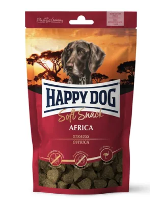 HAPPY DOG Soft Snack Africa - Recompense pentru câini - cu proteine de struț - 100g