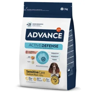 Hrana uscata pentru caini Advance Sensitive Medium Maxi cu somon 3 kg