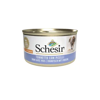 SCHESIR Complementary Adult Small , XS-S, Ton și Mazăre, conservă hrană umedă câini, (în aspic), 85g