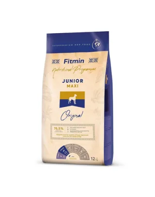 FITMIN Dog Maxi Junior 12 kg hrana ultra-premium catei si caini tineri de rase mare si uriase