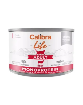 CALIBRA Cat Life Adult Beef 200 g hrana monoproteica pentru pisici cu vita