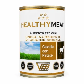 Conserva pentru caini Healthy Meat Monoproteic cu cal 400 gr