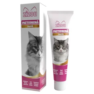 PASTEUR  Zizou Metionina, supliment sistem urinar pisici, pastă orală PASTEUR  Zizou Metionina, supliment sistem urinar pisici, flacon, 50g pastă orală