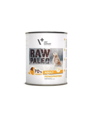 VETEXPERT RAW PALEO Adult hrana umeda caini adulti, curcan 800 g
