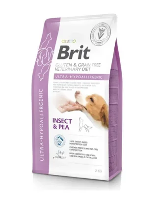 BRIT Veterinary Diets Dog Ultra-Hypoallergenic 2 kg hrana hipoalergenica pentru caini