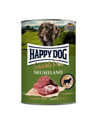 HAPPY DOG Sensible Pure Noua Zeelandă hrană umedă pentru câini cu carne de mie 400 g