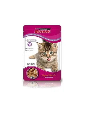 BENEK Super Hrana umeda pentru pisoi, cu miel 100g