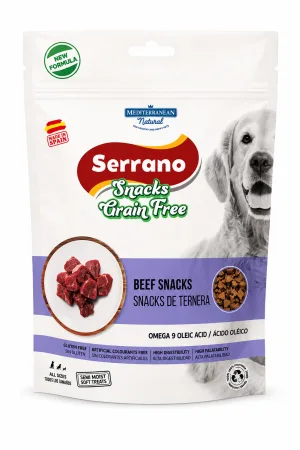 Recompense pentru caini Serrano Grain Free cu vita  miel 150 gr