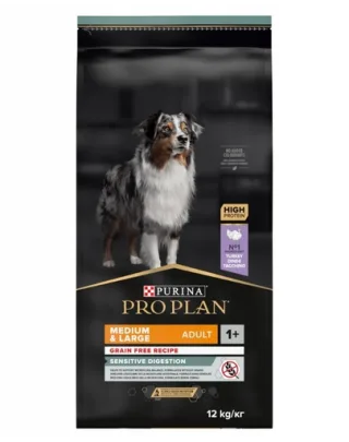PURINA Pro Plan Grain Free Adult Medium Large Sensitive Digestion 12kg