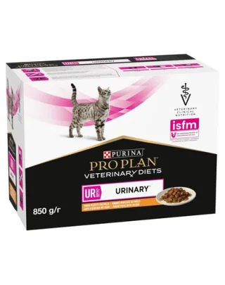 PURINA PRO PLAN Veterinary Diets Feline UR St/Ox Urinary cu pui 10x85 g
