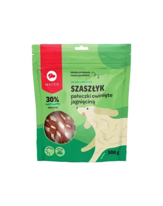 MACED Batoane pentru caini din piele de vita, carne de rata si miel 500 g