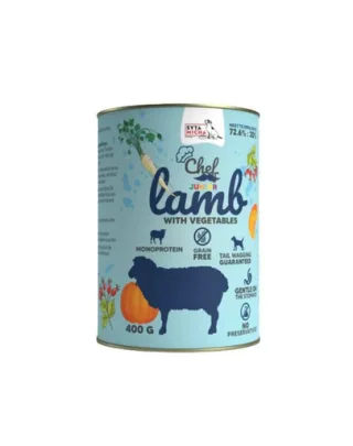 SYTA MICHA Chef Monoprotein Junior Miel cu legume hrană umedă pentru căței 400 g