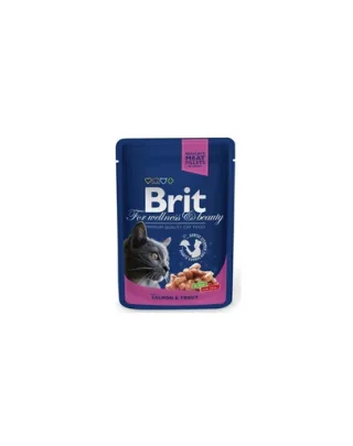 BRIT Premium Cat Adult somon și păstrăv 100 g