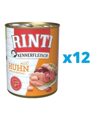 RINTI Kennerfleisch Chicken hrana umeda cu pui 12 x 800 g