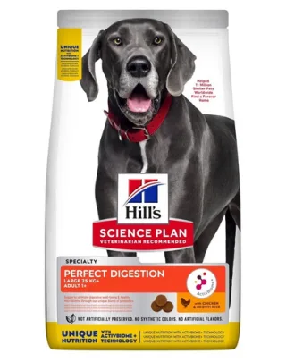 HILL'S Science Plan Canine Adult Large Perfect Digestion Chicken and Brown Rice 14kg hrană câini