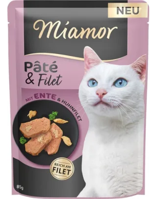 MIAMOR Pate and Filet with Duck pate cu file de rata 85 g hrana pisici