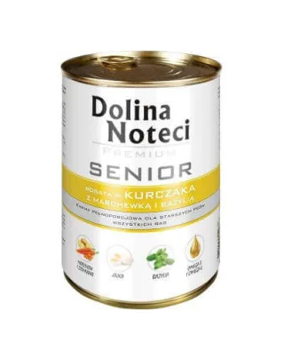 DOLINA NOTECI Premium Senior, cu pui, morcovi și busuioc 400g