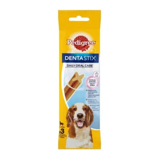 PEDIGREE DentaStix Daily Oral Care, recompense câini talie medie, batoane, 3buc