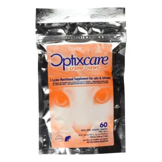 Optixcare L-Lysine Chews, 60 tablete masticabile