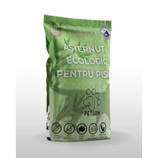 PETSON Nisip pentru pisici din fibră de bambus, așternut igienic pisici, peleți, fibră de bambus, aglomerant, ecologic, fără praf, biodegradabil PETSON Nisip pentru pisici din fibră de bambus, așternut igienic pisici, peleți,  fibră de bambus, aglomerant