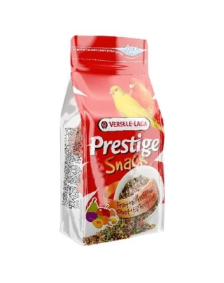 VERSELE LAGA Prestige Snack Canaries 125 g Gustare cu biscuiți și fructe pentru canari