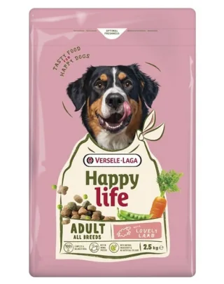VERSELE-LAGA Happy Life Adult 2,5 kg hrană câini, cu miel