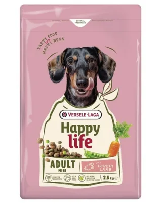 VERSELE-LAGA Happy Life Adult Mini with Lamb 2,5kg hrană câini mici cu miel