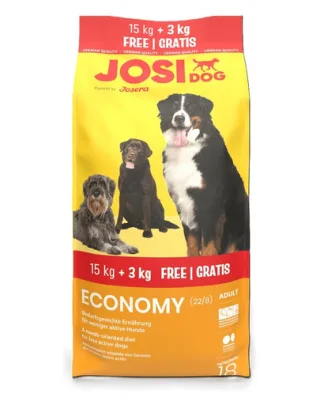 JOSERA JosiDog Economy hrană pentru câini 15kg + 3kg gratis